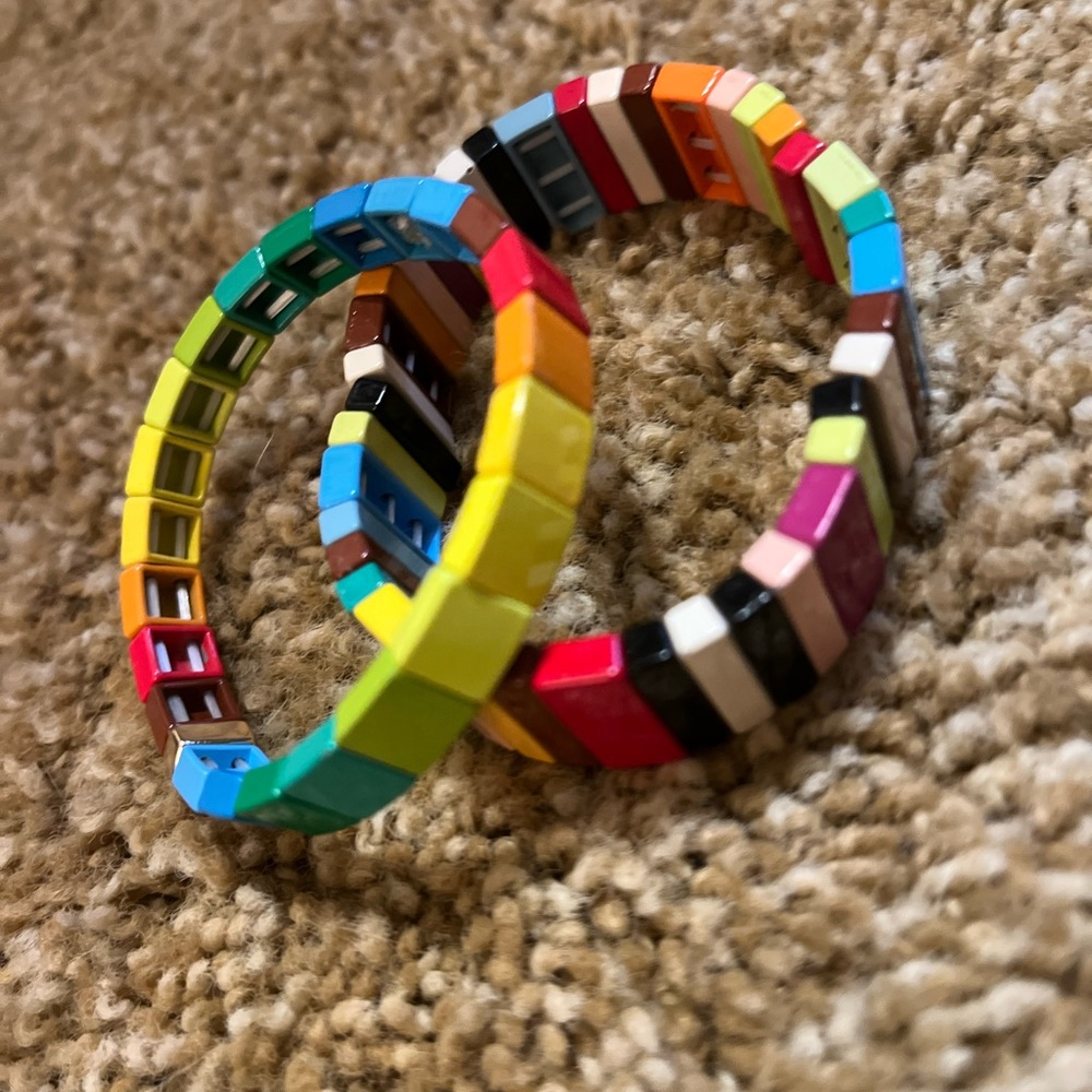 Accessory Concierge elastic colorful bracelets (set of 2)